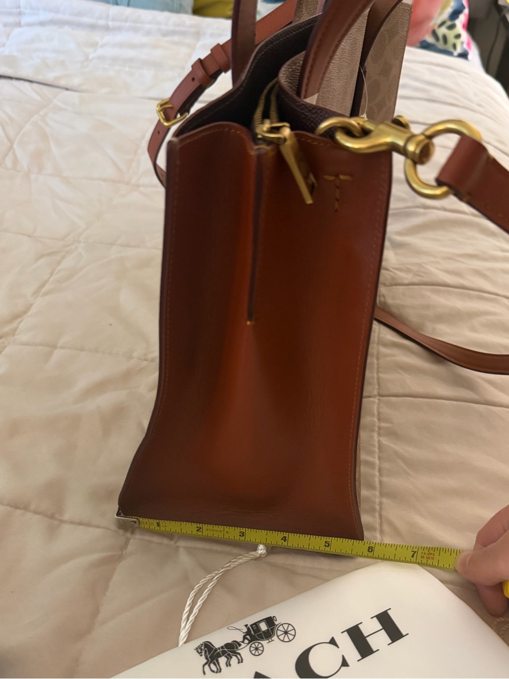 NWT Coach Charlie Carryall Brown Signature Tote Bag - Picture 11 of 12